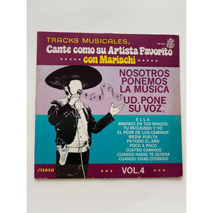 Cante Como Su Artista Favorito Con Mariachi Vol 4 Mariachi Karaoke LP VG+ Vinyl